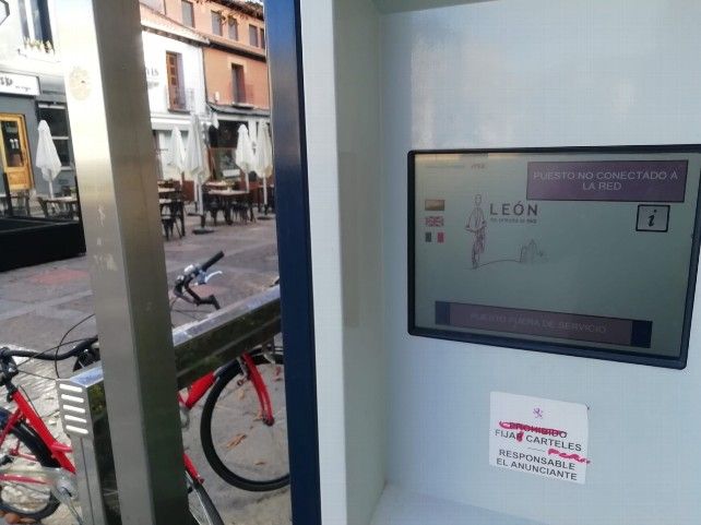 Sistema no operativo para poder usar una bicicleta pública en León.