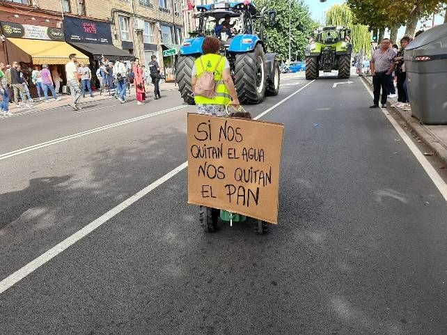 Tractorada de protesta este lunes en León. 